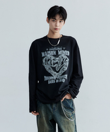 DOODLE HEART LONG SLEEVE BLACK