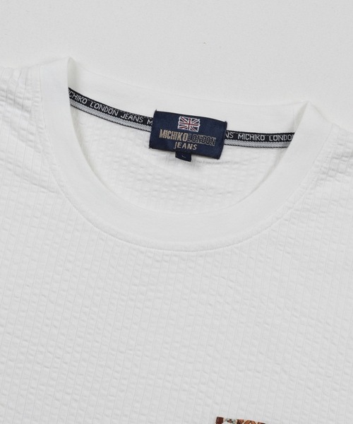 TETE(テット)の「【TETE SELECTION】サッカーダブルポケットTシャツ/シアサッカー 半袖 クルーネック カジュアル(Tシャツ/カットソー・メンズ・チャコールグレー/ホワイト/ネイビー・X-LARGE/LARGE/MEDIUM)」の5枚目の写真