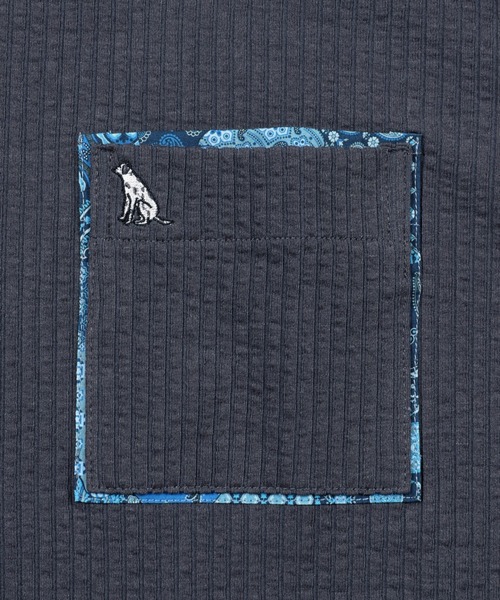 TETE(テット)の「【TETE SELECTION】サッカーダブルポケットTシャツ/シアサッカー 半袖 クルーネック カジュアル(Tシャツ/カットソー・メンズ・チャコールグレー/ホワイト/ネイビー・X-LARGE/LARGE/MEDIUM)」の8枚目の写真
