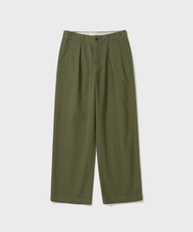 SHIRTER（シャーター）の「COTTON DRILL WIDE CHINO PANTS (OLIVE)（その他パンツ）」