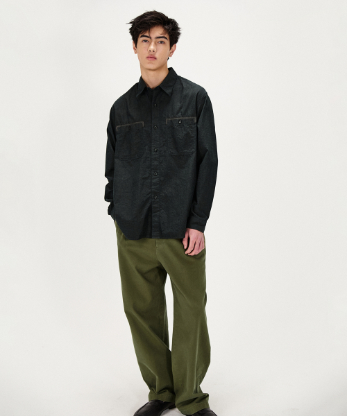 SHIRTER(シャーター)の「COTTON DRILL WIDE CHINO PANTS (OLIVE)(その他パンツ・メンズ・その他・SMALL/LARGE/MEDIUM)」の7枚目の写真