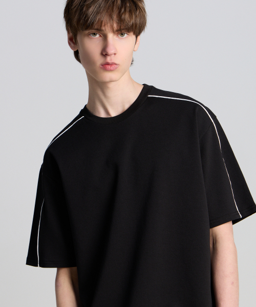 TENER(テネル)の「ピンストライプポイント半袖Tシャツブラック(Tシャツ/カットソー・メンズ・その他・FREE)」の2枚目の写真