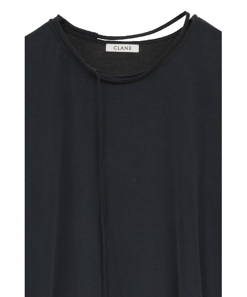 CLANE（クラネ）の「DROOP THIN CODE SOFT TOPS（Tシャツ/カットソー・レディース・ブラック/ホワイト/ピンク・F）」の21枚目の写真