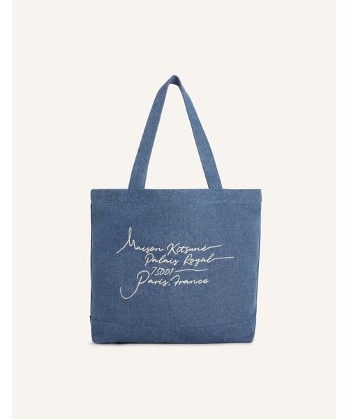 Maison Kitsune(メゾンキツネ)の「POETIC SCRIPT DENIM TOTE(トートバッグ・メンズ・ブルー系その他・U)」の2枚目の写真