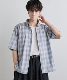 Buyer's Select/パナマドビー オンブレ/ギンガムチェック 半袖シャツ