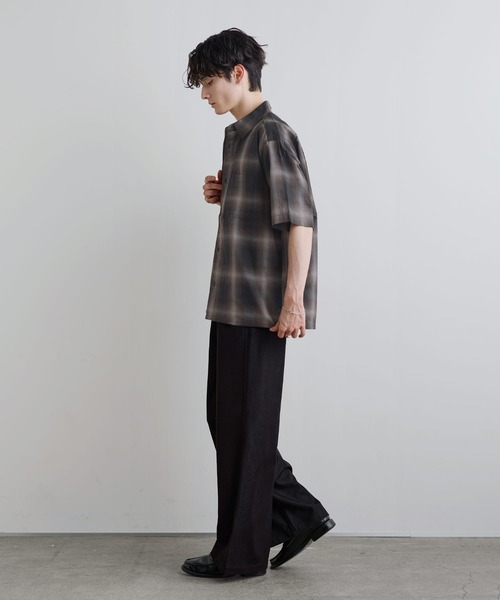ASTRONOMY(アストロノミー)の「Buyer's Select/パナマドビー オンブレ/ギンガムチェック 半袖シャツ(シャツ/ブラウス・メンズ・グレー/ブルー/ホワイト/ネイビー/ブラック・L/M/XL)」の19枚目の写真