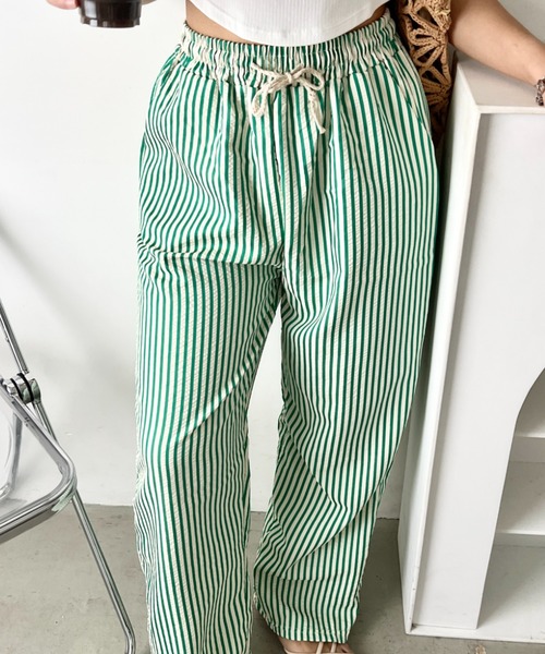 wears(ウェアーズ)の「カラーストライプセミワイドイージーパンツ(その他パンツ・レディース・ブラック/レッド/グリーン/ブラウン・FREE)」の3枚目の写真