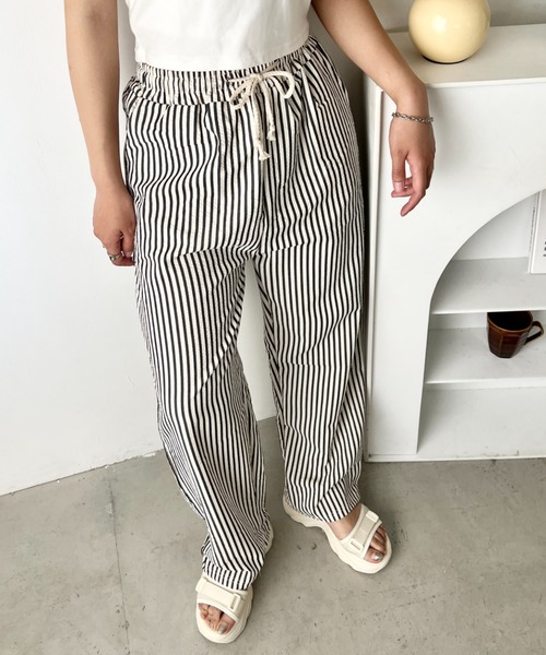 wears(ウェアーズ)の「カラーストライプセミワイドイージーパンツ(その他パンツ・レディース・ブラック/レッド/グリーン/ブラウン・FREE)」の6枚目の写真