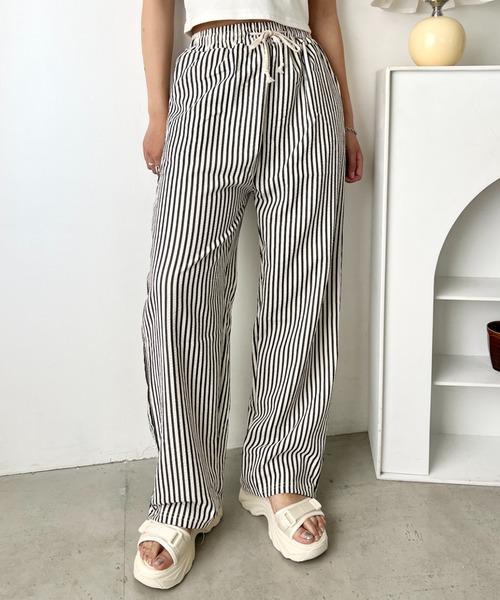 wears(ウェアーズ)の「カラーストライプセミワイドイージーパンツ(その他パンツ・レディース・ブラック/レッド/グリーン/ブラウン・FREE)」の8枚目の写真