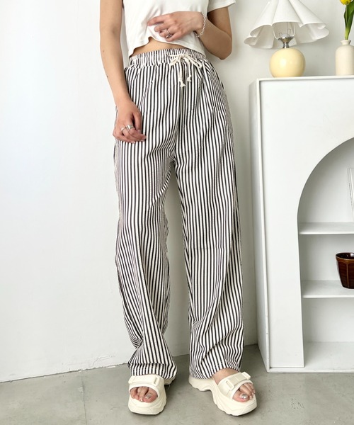 wears(ウェアーズ)の「カラーストライプセミワイドイージーパンツ(その他パンツ・レディース・ブラック/レッド/グリーン/ブラウン・FREE)」の9枚目の写真