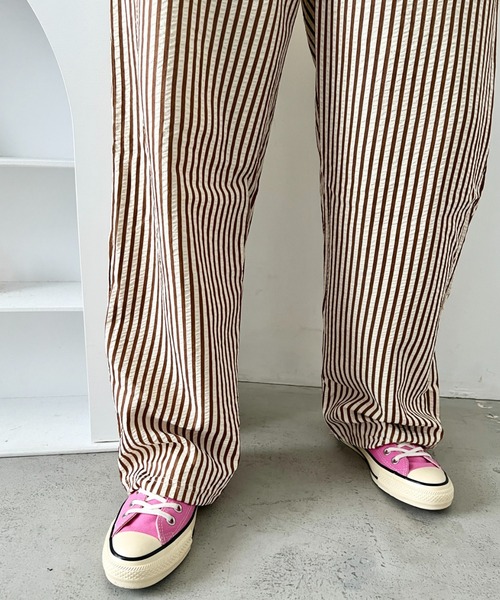 wears(ウェアーズ)の「カラーストライプセミワイドイージーパンツ(その他パンツ・レディース・ブラック/レッド/グリーン/ブラウン・FREE)」の15枚目の写真