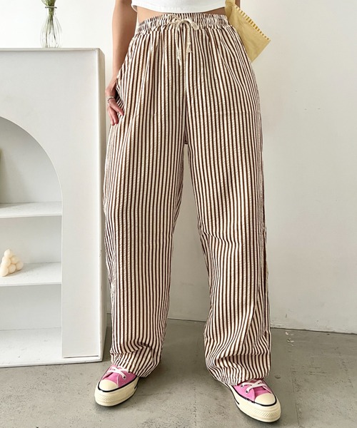 wears(ウェアーズ)の「カラーストライプセミワイドイージーパンツ(その他パンツ・レディース・ブラック/レッド/グリーン/ブラウン・FREE)」の18枚目の写真