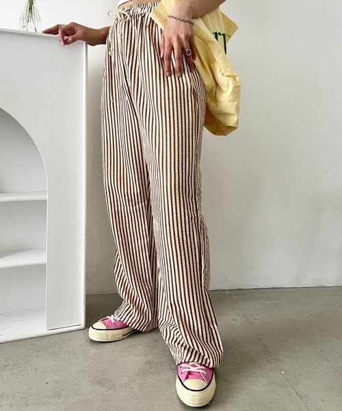 wears(ウェアーズ)の「カラーストライプセミワイドイージーパンツ(その他パンツ・レディース・ブラック/レッド/グリーン/ブラウン・FREE)」の19枚目の写真
