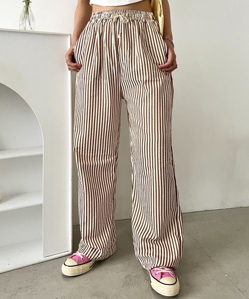 wears(ウェアーズ)の「カラーストライプセミワイドイージーパンツ(その他パンツ・レディース・ブラック/レッド/グリーン/ブラウン・FREE)」の20枚目の写真