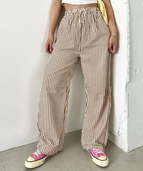 wears(ウェアーズ)の「カラーストライプセミワイドイージーパンツ(その他パンツ・レディース・ブラック/レッド/グリーン/ブラウン・FREE)」の21枚目の写真