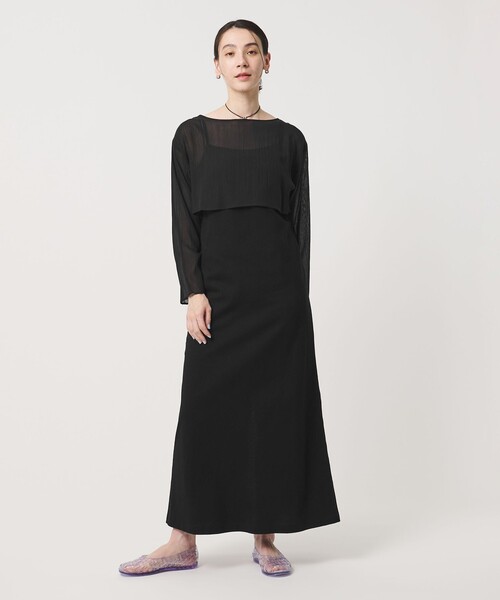 BEAUTY&YOUTH UNITED ARROWS（ビューティーアンドユースユナイテッドアローズ）の「【WEB限定】シアートップス＆キャミソールワンピースセット（ワンピース・レディース・ライム/グレー/ブラック・FREE）」の8枚目の写真