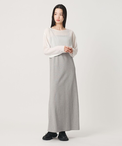 BEAUTY&YOUTH UNITED ARROWS（ビューティーアンドユースユナイテッドアローズ）の「【WEB限定】シアートップス＆キャミソールワンピースセット（ワンピース・レディース・ライム/グレー/ブラック・FREE）」の12枚目の写真