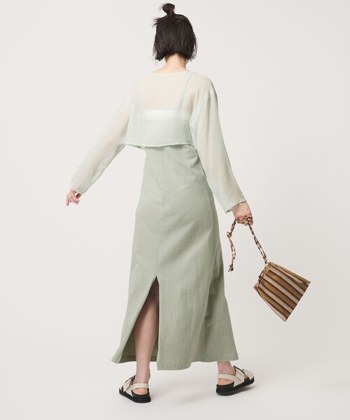 BEAUTY&YOUTH UNITED ARROWS（ビューティーアンドユースユナイテッドアローズ）の「【WEB限定】シアートップス＆キャミソールワンピースセット（ワンピース・レディース・ライム/グレー/ブラック・FREE）」の16枚目の写真