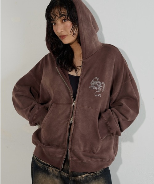 GALLERY VISCONTY ダークブラウンパーカー Tシャツ セール/ブランド 