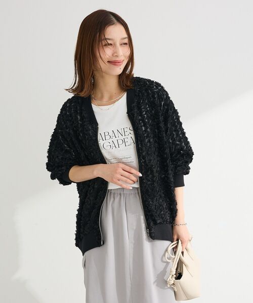 Green Parks(グリーンパークス)の「【適ON】【遮熱・接触冷感・UVカット】多段きれい目ロゴTシャツ(Tシャツ/カットソー・レディース・オフホワイト/チャコールグレー/ベージュ・FREE)」の13枚目の写真