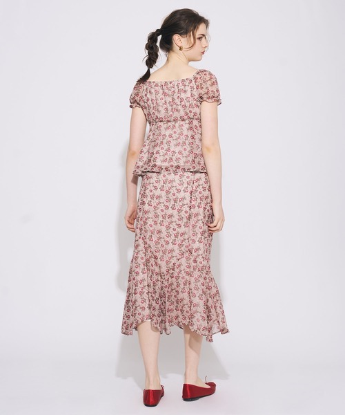 DEICY(デイシー)の「ヴィンテージローズシフォンスカート(スカート・レディース・ピンク/レッド・0/1)」の9枚目の写真