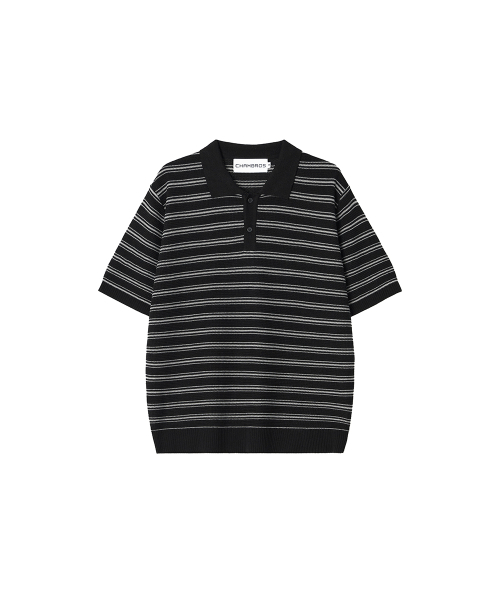 CHAMBROS（チャンブロス）の「オーバーサイズカラー半袖ニット[黒]（ニット/セーター・メンズ・その他・MEDIUM/LARGE/X-LARGE）」の6枚目の写真
