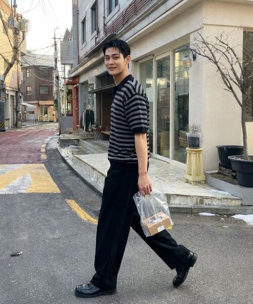 CHAMBROS（チャンブロス）の「オーバーサイズカラー半袖ニット[黒]（ニット/セーター・メンズ・その他・MEDIUM/LARGE/X-LARGE）」の10枚目の写真