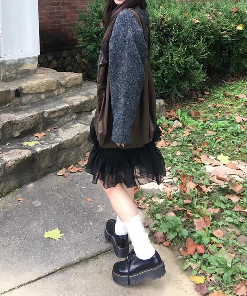 MAISON DE THERESE(メゾン ド テレーズ)の「3 色展開 チュール アシンメトリー フリルスカート ブラック ウエストゴム(スカート・レディース・ブラック/ベージュ/ホワイト・S/M)」の14枚目の写真