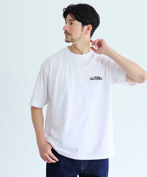 coca（coca）（コカ）の「胸ロゴ刺繍Tシャツ（Tシャツ/カットソー・メンズ・ブラック/ホワイト・L/M/XL）」の6枚目の写真