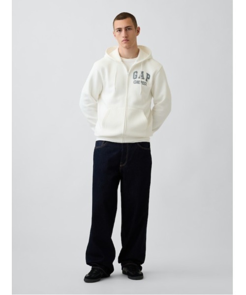GAP(ギャップ)の「ONE PIECE ヴィンテージソフト ジップアップパーカー(パーカー・メンズ・ブラック/オフホワイト・S/XL/M/L/XS)」の4枚目の写真