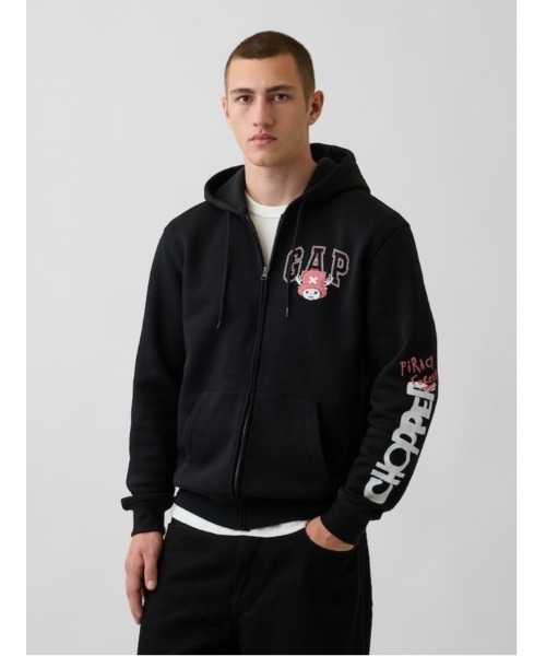 GAP(ギャップ)の「ONE PIECE ヴィンテージソフト ジップアップパーカー(パーカー・メンズ・ブラック/オフホワイト・S/XL/M/L/XS)」の7枚目の写真