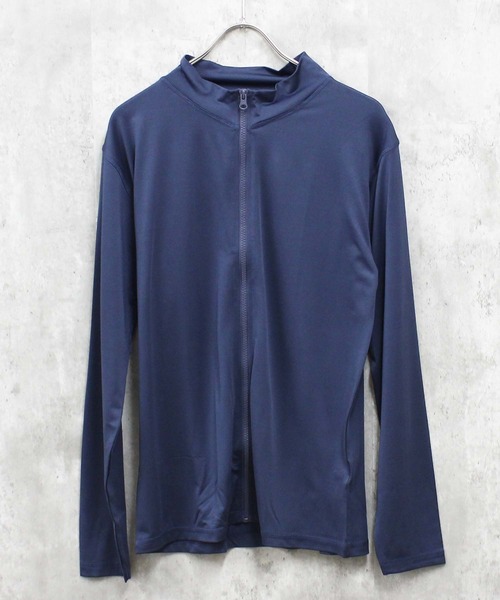 ZI-ON（ジーオン）の「長袖ZIPラッシュガード フード メンズ（Tシャツ/カットソー・メンズ・イエロー系その他/ブルー系その他/ネイビー/ブラック/チャコールグレー/オフホワイト/イエロー/ホワイト系その他/ブラック系その他/グレー系その他・M/XL/L）」の5枚目の写真