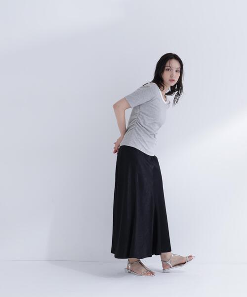 NATURAL BEAUTY BASIC（ナチュラルビューティーベーシック）の「レイヤードライクカットソー（Tシャツ/カットソー・レディース・ブルー/グレー/チャコールグレー・ﾌﾘ-）」の12枚目の写真