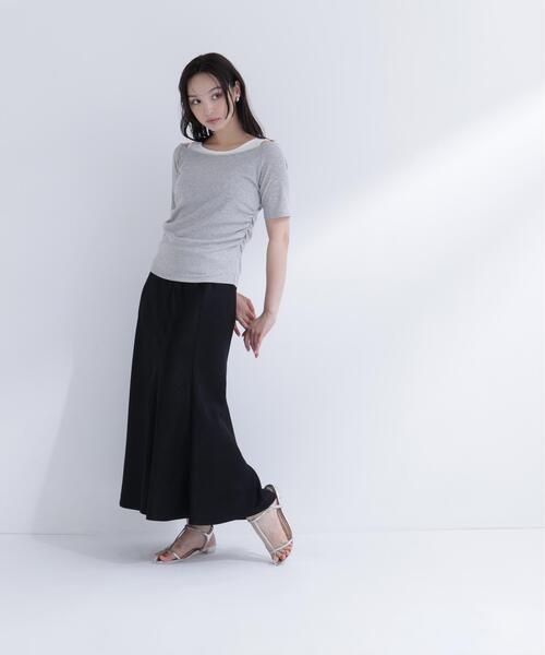 NATURAL BEAUTY BASIC（ナチュラルビューティーベーシック）の「レイヤードライクカットソー（Tシャツ/カットソー・レディース・ブルー/グレー/チャコールグレー・ﾌﾘ-）」の14枚目の写真