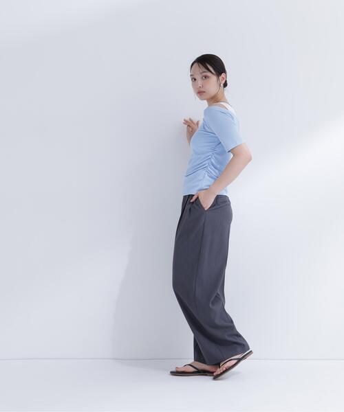 NATURAL BEAUTY BASIC（ナチュラルビューティーベーシック）の「レイヤードライクカットソー（Tシャツ/カットソー・レディース・ブルー/グレー/チャコールグレー・ﾌﾘ-）」の21枚目の写真