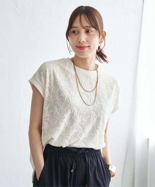 ikka(イッカ)の「【プチプラ1990円(税抜)】冷感フロントレース切り替えプルオーバー【接触冷感/親子コーデ】(Tシャツ/カットソー・レディース・ミント/オフホワイト/グレイッシュベージュ/ネイビー・S/L/M)」の22枚目の写真