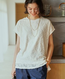 ikka | 【プチプラ1990円(税抜)】冷感フロントレース切り替えプルオーバー【接触冷感/親子コーデ】(Tシャツ/カットソー)