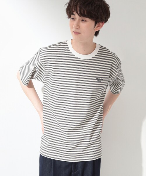 THE SHOP TK (ザ ショップ ティーケー )の「COOLボーダー 半袖Tシャツ 接触冷感/洗濯機OK(Tシャツ/カットソー・メンズ・ホワイト系5/ブラック系2・04/03/02)」の16枚目の写真