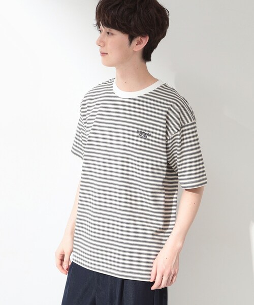 THE SHOP TK (ザ ショップ ティーケー )の「COOLボーダー 半袖Tシャツ 接触冷感/洗濯機OK(Tシャツ/カットソー・メンズ・ホワイト系5/ブラック系2・04/03/02)」の15枚目の写真