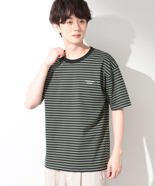 THE SHOP TK (ザ ショップ ティーケー )の「COOLボーダー 半袖Tシャツ 接触冷感/洗濯機OK(Tシャツ/カットソー・メンズ・ホワイト系5/ブラック系2・04/03/02)」の12枚目の写真