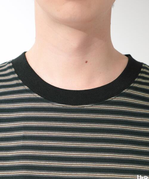 THE SHOP TK (ザ ショップ ティーケー )の「COOLボーダー 半袖Tシャツ 接触冷感/洗濯機OK(Tシャツ/カットソー・メンズ・ホワイト系5/ブラック系2・04/03/02)」の5枚目の写真