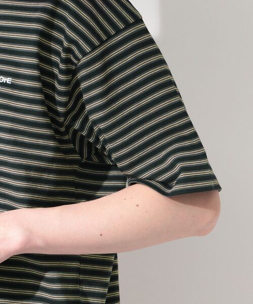 THE SHOP TK (ザ ショップ ティーケー )の「COOLボーダー 半袖Tシャツ 接触冷感/洗濯機OK(Tシャツ/カットソー・メンズ・ホワイト系5/ブラック系2・04/03/02)」の4枚目の写真