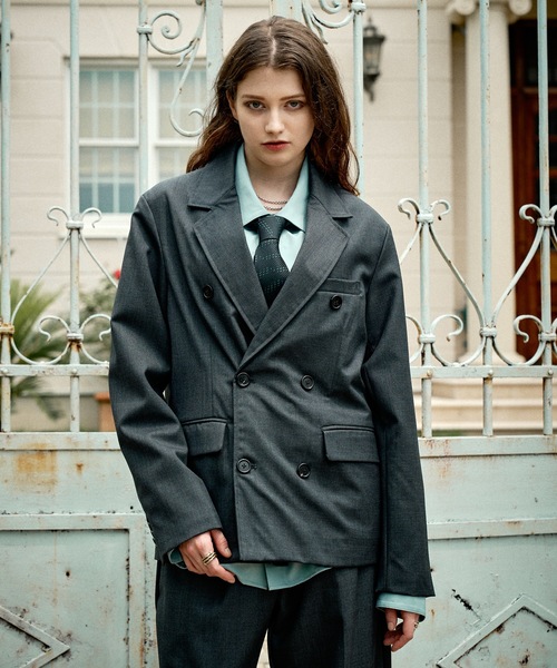 CASPER JOHN(キャスパージョン)の「Wool tailored jacket/ウールテーラードジャケット(テーラードジャケット・メンズ・グリーン/ネイビー/ブラック/ダークブラウン/チャコールグレー・LARGE/X-SMALL/SMALL/MEDIUM)」の2枚目の写真