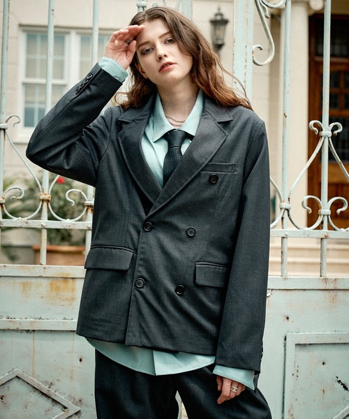 CASPER JOHN(キャスパージョン)の「Wool tailored jacket/ウールテーラードジャケット(テーラードジャケット・メンズ・グリーン/ネイビー/ブラック/ダークブラウン/チャコールグレー・LARGE/X-SMALL/SMALL/MEDIUM)」の7枚目の写真