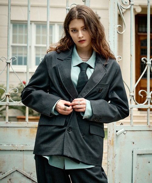 CASPER JOHN(キャスパージョン)の「Wool tailored jacket/ウールテーラードジャケット(テーラードジャケット・メンズ・グリーン/ネイビー/ブラック/ダークブラウン/チャコールグレー・LARGE/X-SMALL/SMALL/MEDIUM)」の8枚目の写真