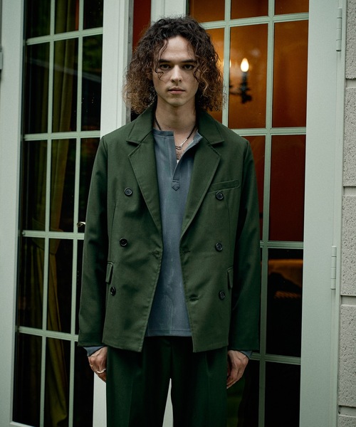 CASPER JOHN(キャスパージョン)の「Wool tailored jacket/ウールテーラードジャケット(テーラードジャケット・メンズ・グリーン/ネイビー/ブラック/ダークブラウン/チャコールグレー・LARGE/X-SMALL/SMALL/MEDIUM)」の13枚目の写真