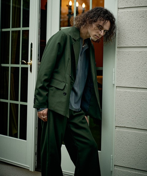 CASPER JOHN(キャスパージョン)の「Wool tailored jacket/ウールテーラードジャケット(テーラードジャケット・メンズ・グリーン/ネイビー/ブラック/ダークブラウン/チャコールグレー・LARGE/X-SMALL/SMALL/MEDIUM)」の14枚目の写真
