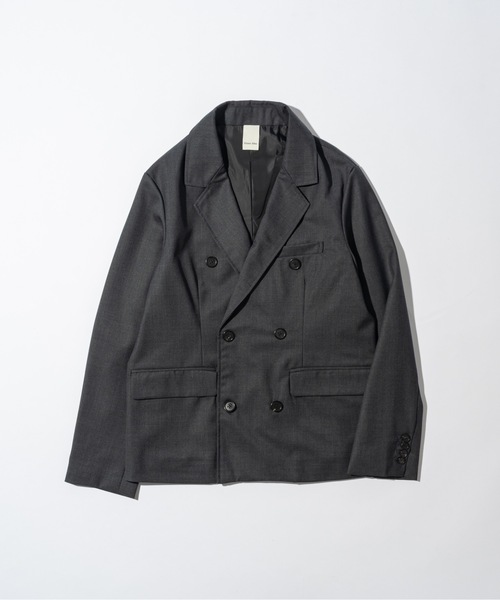CASPER JOHN(キャスパージョン)の「Wool tailored jacket/ウールテーラードジャケット(テーラードジャケット・メンズ・グリーン/ネイビー/ブラック/ダークブラウン/チャコールグレー・LARGE/X-SMALL/SMALL/MEDIUM)」の6枚目の写真
