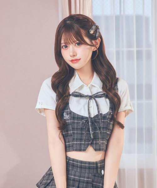 ReAmour リアムール シャツドッキングロゴトップス シャツドッキングロゴトップス（Tシャツ/カットソー）｜ReAmour