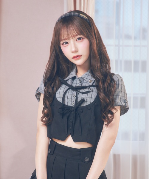 ReAmour リアムール シャツドッキングロゴトップス シャツドッキングロゴトップス（Tシャツ/カットソー）｜ReAmour
